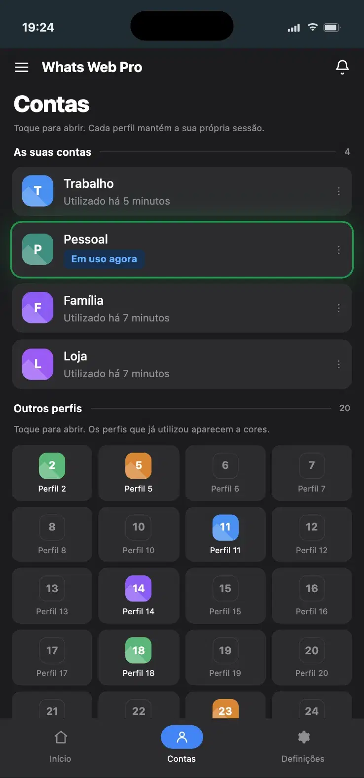 Gestão de contas